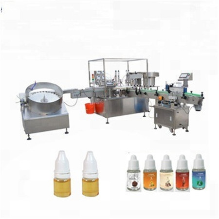ក្រុមហ៊ុនផលិតកំដៅ Mini Water Oil Vial Juice Mineral Mixing Filling Machine Line